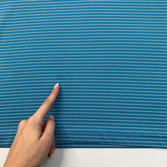 Ben Hogan Polo Shirt Mens S Small Niagra Blue Striped Performance Golf - Picture 4 of 11